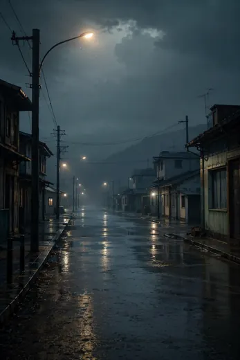 荒凉小城街道