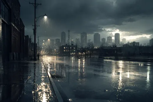 雨中街道